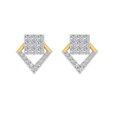 18k Yellow Gold and Diamond Stud with gold weight of 2.59g